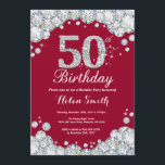 50. Geburtstag Burgundy Red und Silver Diamond Einladung<br><div class="desc">Einladung zum 50. Geburtstag. Burgundy Red und Silver Kristall Diamond. Eleganter Geburtstag Bash einladen. Erwachsener zum Geburtstag. Frauen zum Geburtstag. Männer zum Geburtstag. Für weitere Anpassungen klicken Sie bitte auf die Schaltfläche "Anpassen" und verwenden Sie unser Designwerkzeug,  um diese Vorlage zu ändern.</div>