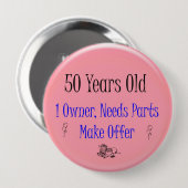 50. Geburtstag Button (Vorne & Hinten)
