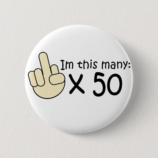 50. Geburtstag Button (Vorderseite)