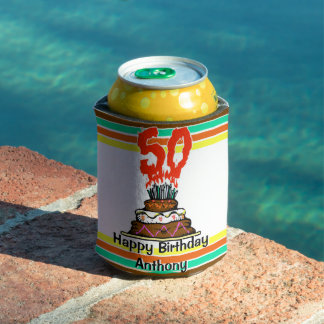 50. Geburtstag Cake Meilenstein Personalisiert Dosenkühler