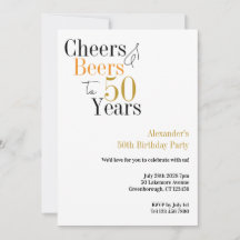 50. Geburtstag Cheers and Biere Minimales Party