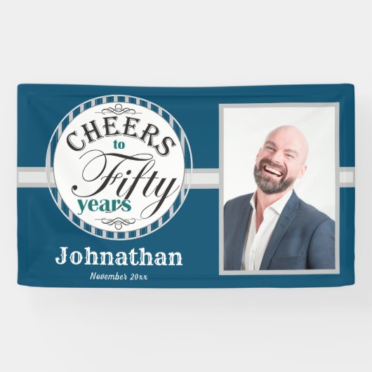 50. Geburtstag Cheers to 50 Years Banner (Horizontal)