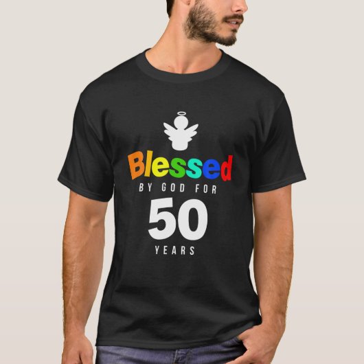 50. Geburtstag Christliches Geschenk gesegnet von  T-Shirt (Vorderseite)