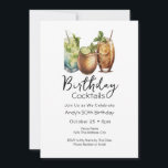 50. Geburtstag Cocktails Lässige Einladung<br><div class="desc">Cocktails Einladungen zum Geburtstag. Einfach zu personalisieren. Alle Texte sind individuell einstellbar und lassen sich für Ihr eigenes Party leicht ändern. Einfache Watercolor fruchtig Drink Grafik. Einladungen für sie. Bar oder Hinterhof GRILLEN Geburtstagsdesign. Jedes Alter,  ändern Sie einfach den Text.</div>
