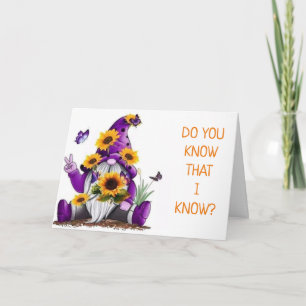 ***50. GEBURTSTAG*** COMICAL GNOME Card Karte