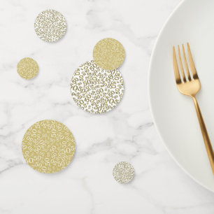 50. Geburtstag Cool Zahlenmuster Gold und Weiß Konfetti