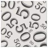 50. Geburtstag Cooles Zahlenmuster Schwarz/Weiß 50 Stoff (Nahaufnahme)