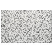 50. Geburtstag Cooles Zahlenmuster Schwarz/Weiß 50 Stoff (Fat Quarter (45,7 x 55,9 cm))