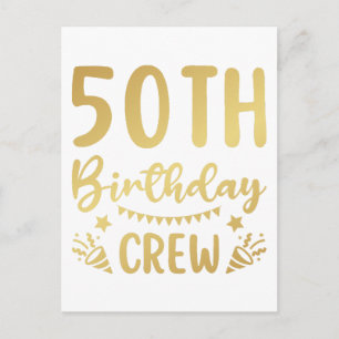50. Geburtstag Crew 50 Party Crew Postkarte