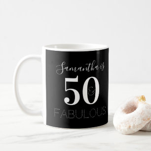 50. Geburtstag Custom 50 und fabelhafte Schwarz-we Kaffeetasse