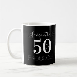 50. Geburtstag Custom 50 und fabelhafte Schwarz-we Kaffeetasse