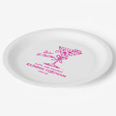 50. Geburtstag Custom Paper Plate Espresso Martini Pappteller (Schrägansicht)