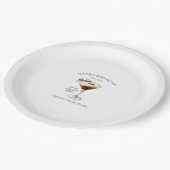50. Geburtstag Custom Paper Plate Espresso Martini Pappteller (Schrägansicht)