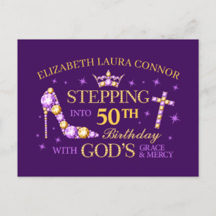 50. Geburtstag, Damen, christlich Postkarte