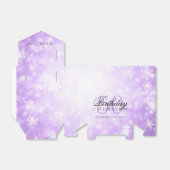 50. Geburtstag Danke Lila Winterwunderland Geschenkschachtel (Ungefaltet)