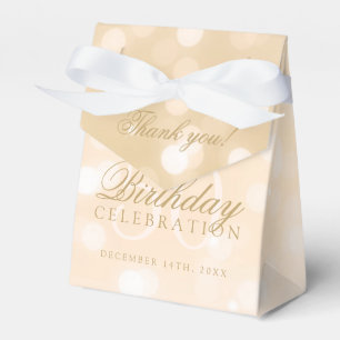 50. Geburtstag danken Ihnen GoldBokeh Geschenkschachtel