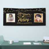 50. Geburtstag | Dann & Jetzt Fotos | Schwarz & Go Banner (Messe)