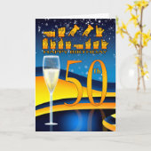 50. Geburtstag Deaf Language Happy Birthday Greeti Karte (Gelbe Blume)