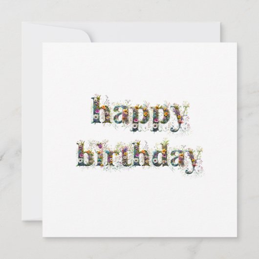 50. Geburtstag Dekorative Wildblume Text (Rückseite)