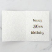 50. Geburtstag Dekorative Wildblume Text Karte (Innenseite)