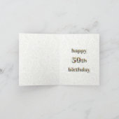 50. Geburtstag Dekorative Wildblume Text Karte (Innenseite)