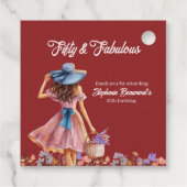 50. Geburtstag der eleganten Frau Geschenkanhänger (Rückseite)