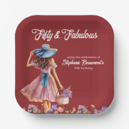 50. Geburtstag der eleganten Frau Pappteller