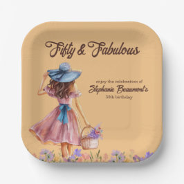 50. Geburtstag der eleganten Frau Pappteller