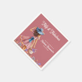 50. Geburtstag der eleganten Frau Serviette (Ecke)