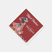 50. Geburtstag der eleganten Frau Serviette (Ecke)