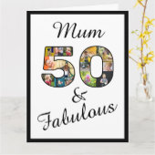 50. Geburtstag des 50. Mumm-Fotos Karte (Gelbe Blume)