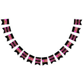 50. Geburtstag des 50. schwarzen Goldenen Rosa Wimpelkette