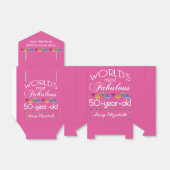 50. Geburtstag Die prächtigsten Edelsteine Himbeer Geschenkschachtel (Ungefaltet)