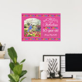 50. Geburtstag Die prächtigsten Edelsteine pink de Poster (Heimbüro)