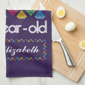 50. Geburtstag Die schönsten Farbtöne Lila Geschirrtuch (Viertel Falte)