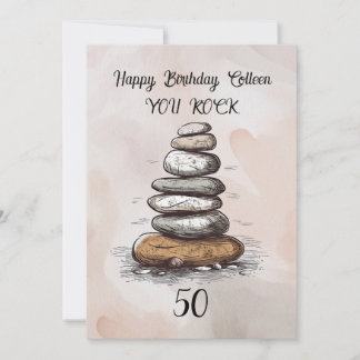 50. Geburtstag Du rockst Grußkarte Einladung