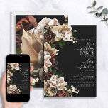 50. Geburtstag Dunkle Moody Neutral Magnolia Flora Einladung<br><div class="desc">Leckerei deine Liebsten zu einem Tag werden sie nie vergessen mit dieser atemberaubenden 50. Geburtstag Dunkle Moody Neutral Magnolia Floral Einladung! Diese Einladung ist ideal, um der großen Veranstaltung eine Touch moderner Eleganz zu verleihen. Sie beinhaltet Fotografien echter Blume in einem schönen, neutralen Erdtönen-Thema, das Ihnen und allen Ihren Gästen...</div>