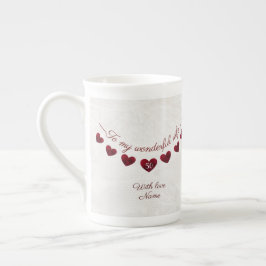 50. Geburtstag Ehefrau romantische Herzensburge Porzellantasse