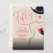 50. Geburtstag einer fabelhaften Frau Einladung (Vorderseite)