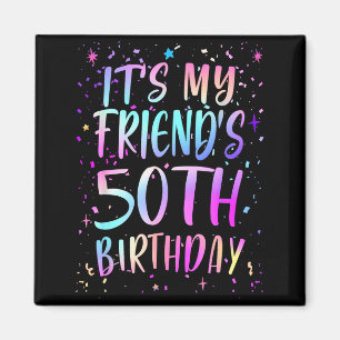 50. Geburtstag eines Freundes farbenfrohes glückli Magnet