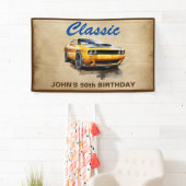 50 Geburtstag eines klassischen Muskelwagens Gebur Banner (Insitu)