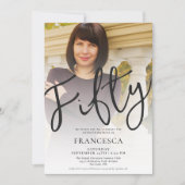 50. Geburtstag eines modernen, benutzerdefinierten Einladung (Vorderseite)