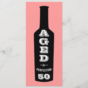 50. Geburtstag Einladender Wein mit dem Alter zur Einladung