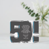 50. Geburtstag Einladung (Stehend Vorderseite)