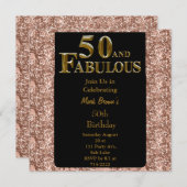 50. Geburtstag Einladung (Vorne/Hinten)