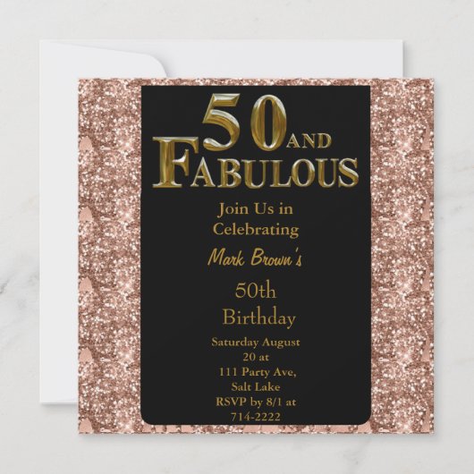 50. Geburtstag Einladung (Vorderseite)