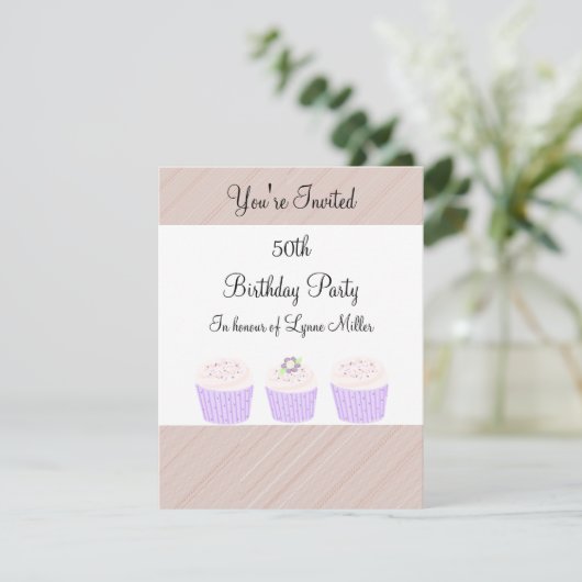 50. Geburtstag Einladung (Stehend Vorderseite)