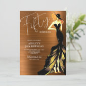 50. Geburtstag Einladung (Stehend Vorderseite)