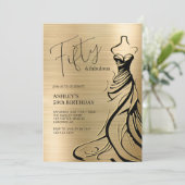 50. Geburtstag Einladung (Stehend Vorderseite)