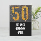 50. Geburtstag-Einladung Einladung (Stehend Vorderseite)